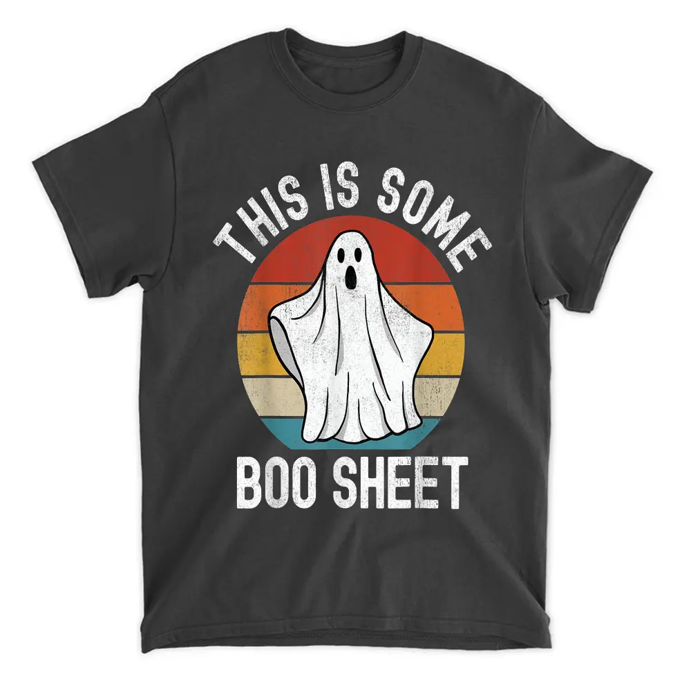 This Is Boo Sheet Funny Ghost Retro Halloween Costume T-Shirt