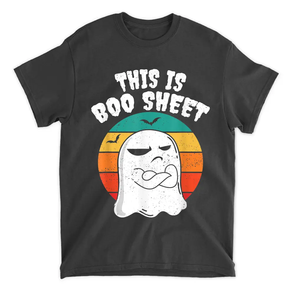 This Is Boo Sheet Ghost Halloween Retro Costume T-Shirt
