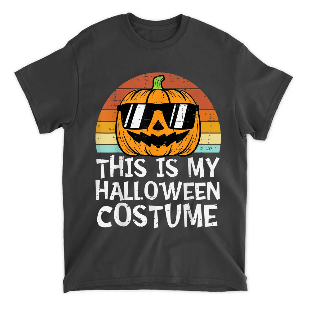 This Is My Halloween Costume Pumpkin Retro Halloween Costume T-Shirt