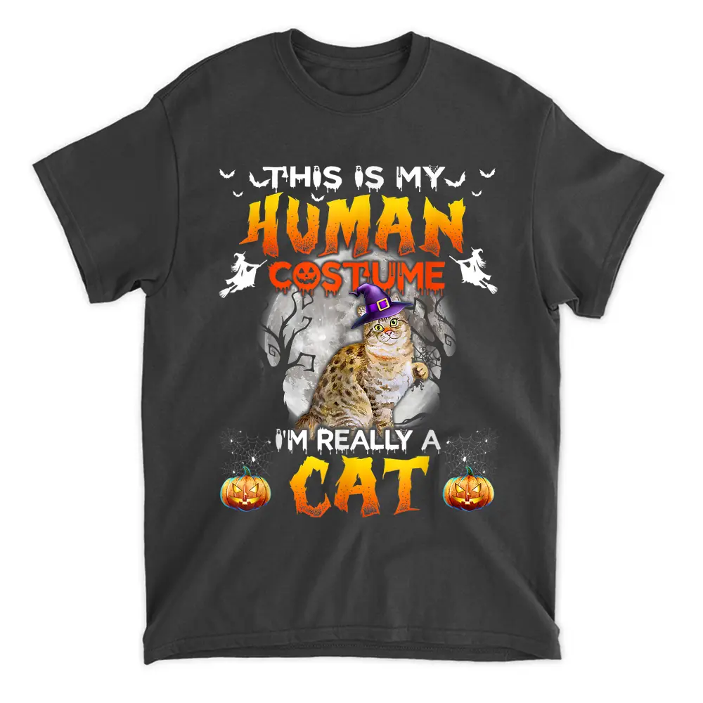 This Is My Human Costume I'm Really A Cat Halloween T-Shirt