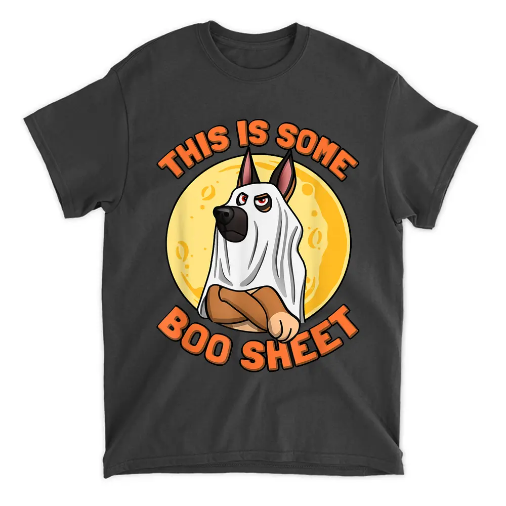 This Is Some Boo Sheet German Shepherd Halloween Moon T-Shirt