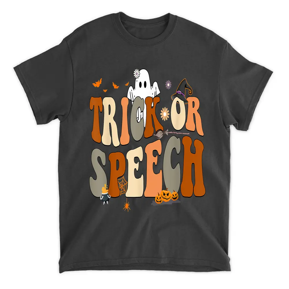 Trick Or Speech Therapy Halloween Costume Speech Therapist T-Shirt