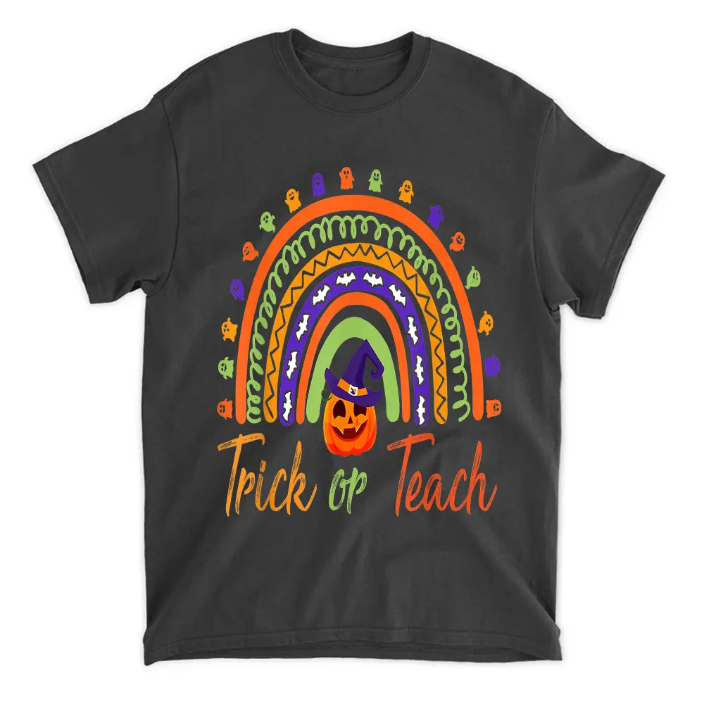 Trick Or Teach Rainbow Teacher Halloween Costume  Women T-Shirt