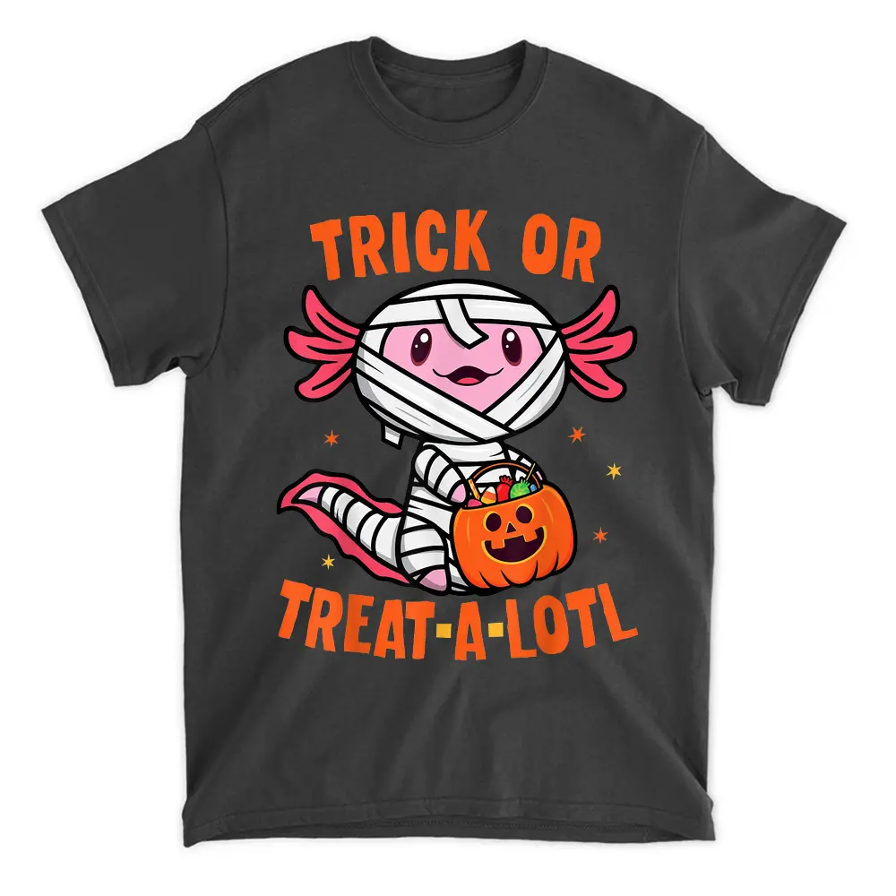 Trick Or Treat A Lotl Axolotl Halloween Costume Toddler Kids T-Shirt