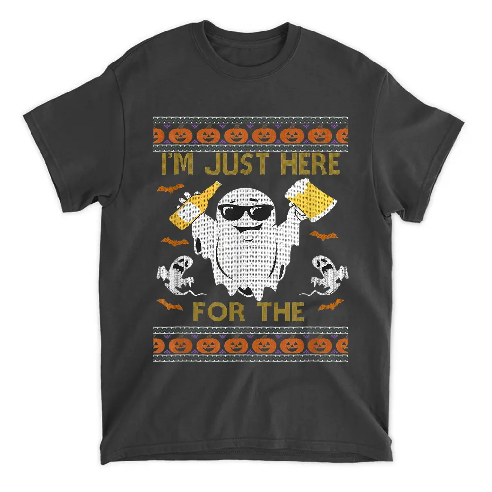 Ugly Halloween Beer I'm Just Here For The Boos Gifts T-Shirt