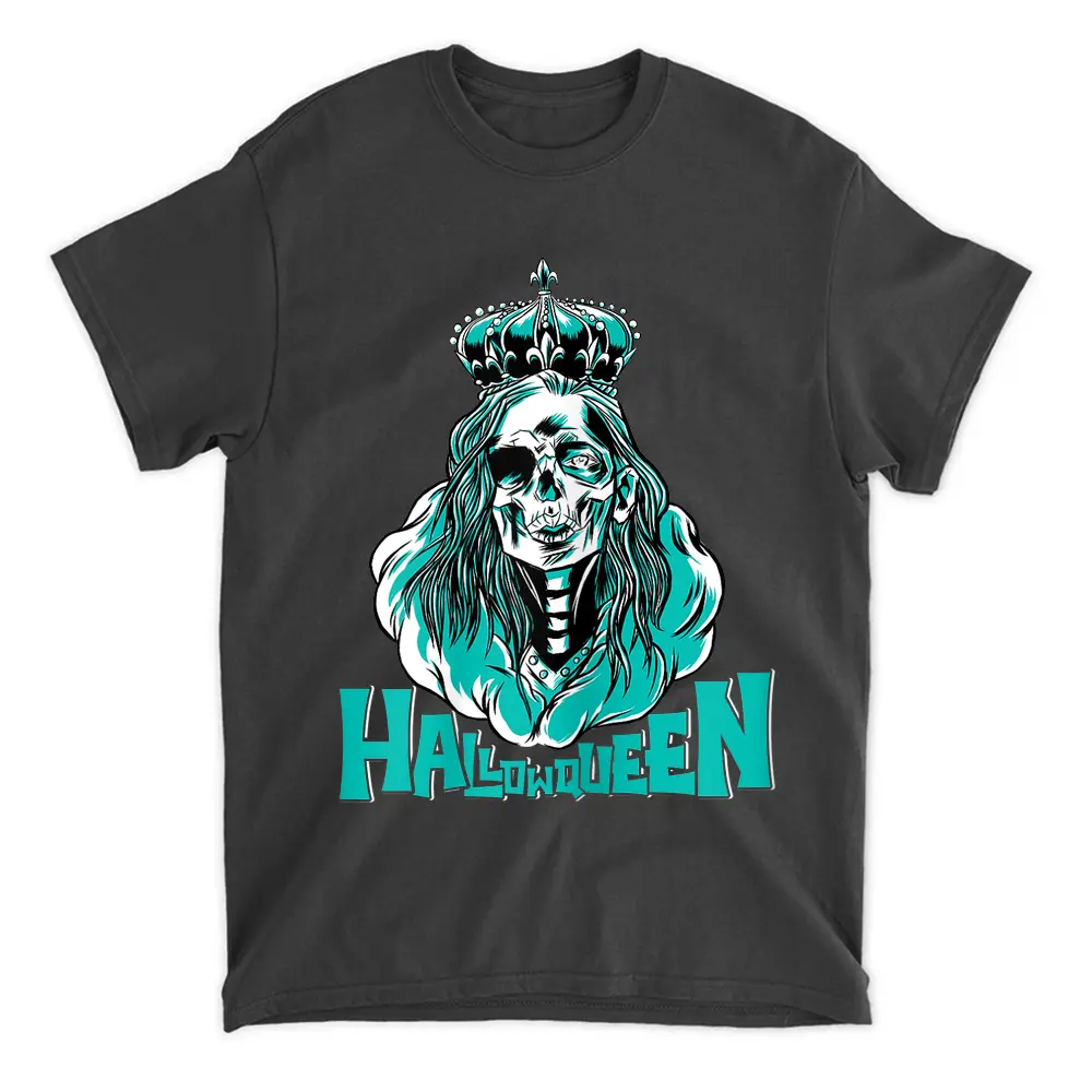 Womens Hallowqueen Halloween Queen Skeleton T-Shirt