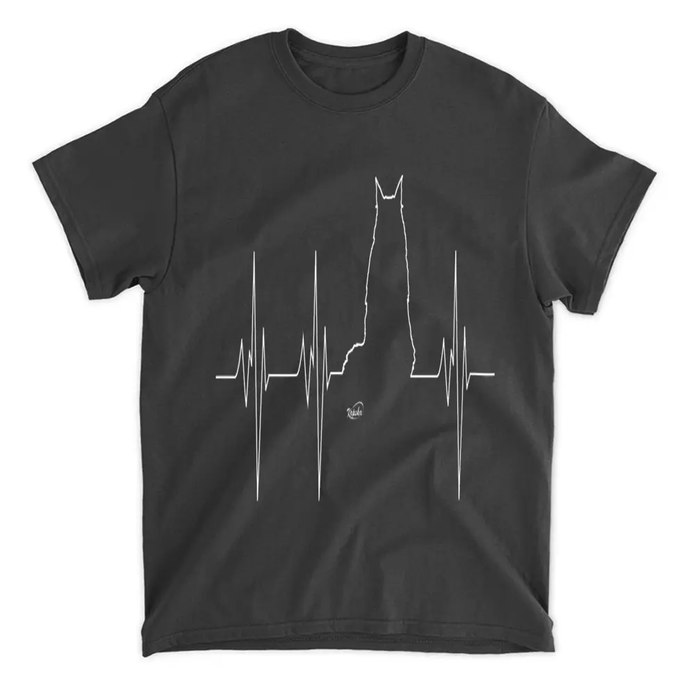 Womens Maine Coon Cat Heartbeat Shirt T-Shirt