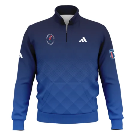 124th U.S. Open Pinehurst Adidas Dark Blue Gradient Stripes Pattern Unisex Sweatshirt Style Classic Sweatshirt