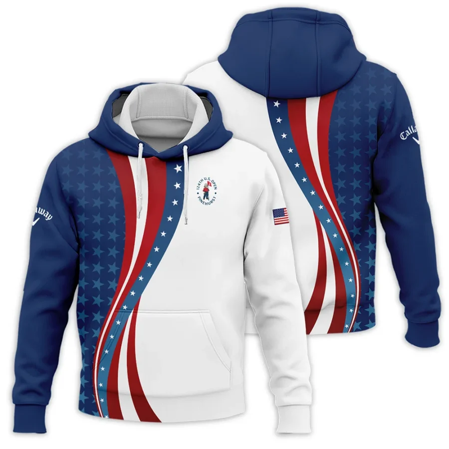 124th U.S. Open Pinehurst Blue Gradient Red White Star Callaway Hoodie Shirt Style Classic