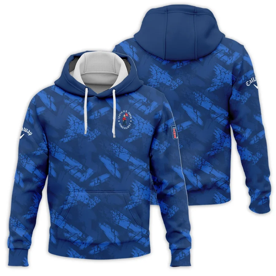 124th U.S. Open Pinehurst Callaway Dark Blue Brush Pattern Hoodie Shirt Style Classic