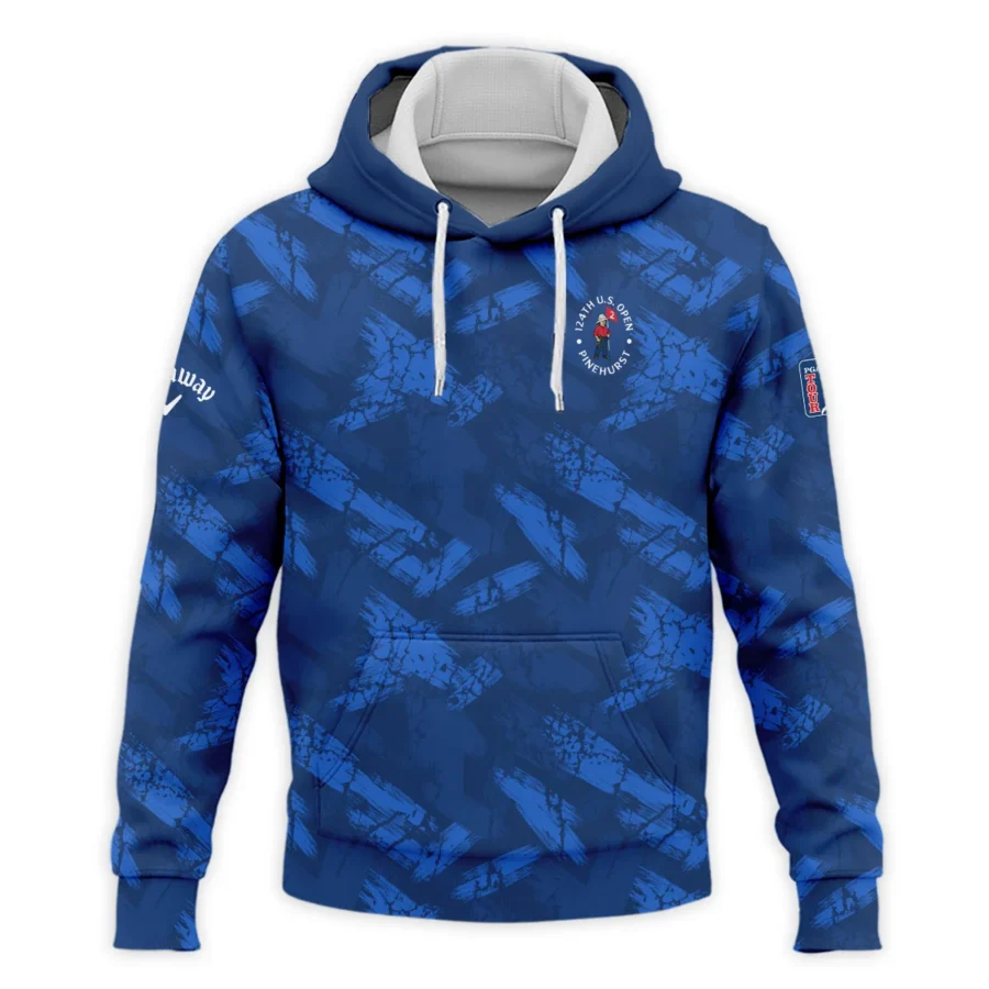 124th U.S. Open Pinehurst Callaway Dark Blue Brush Pattern Hoodie Shirt Style Classic