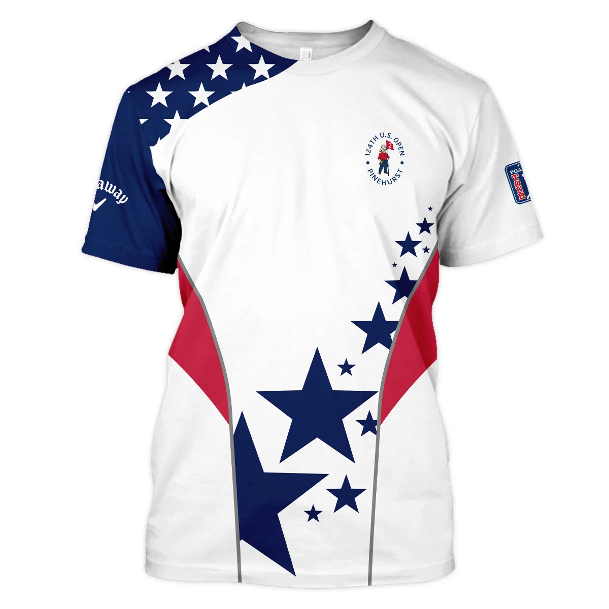 124th U.S. Open Pinehurst Callaway Stars US Flag White Blue Unisex T-Shirt Style Classic T-Shirt