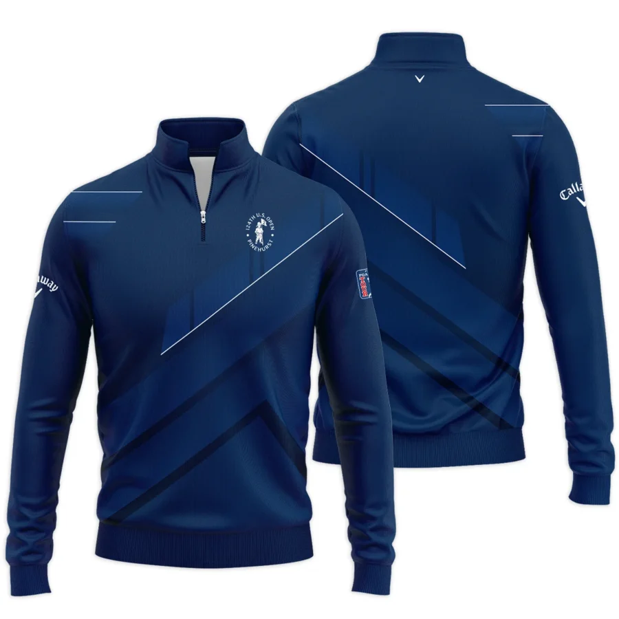 124th U.S. Open Pinehurst Dark Blue White Line Callaway Quarter-Zip Jacket Style Classic