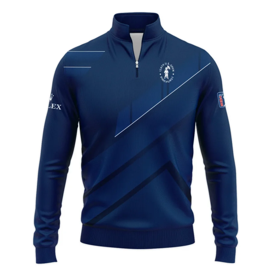 124th U.S. Open Pinehurst Dark Blue White Line Rolex Quarter-Zip Jacket Style Classic