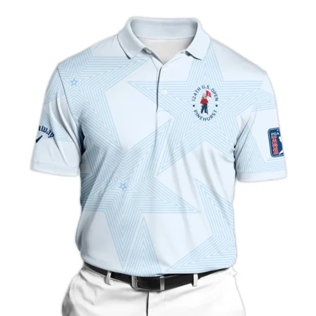 124th U.S. Open Pinehurst Golf Callaway Quarter-Zip Jacket Sports Star Sripe Light Blue Quarter-Zip Jacket