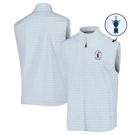 124th U.S. Open Pinehurst Golf Quarter-Zip Jacket Callaway Pattern Cup Pastel Blue Quarter-Zip Jacket