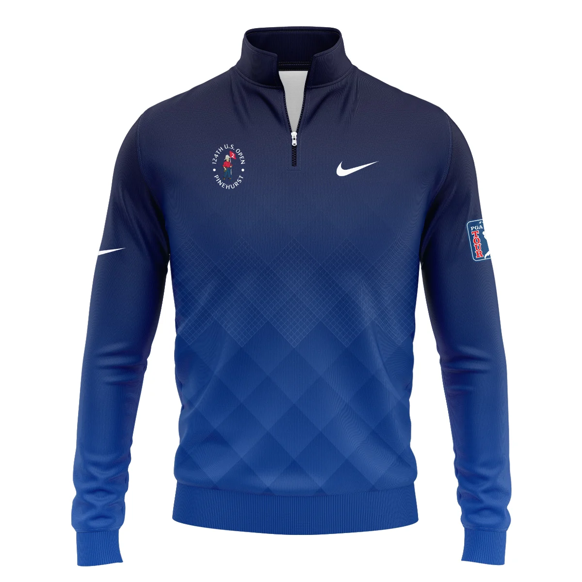 124th U.S. Open Pinehurst Nike Dark Blue Gradient Stripes Pattern Hoodie Shirt Style Classic Hoodie Shirt