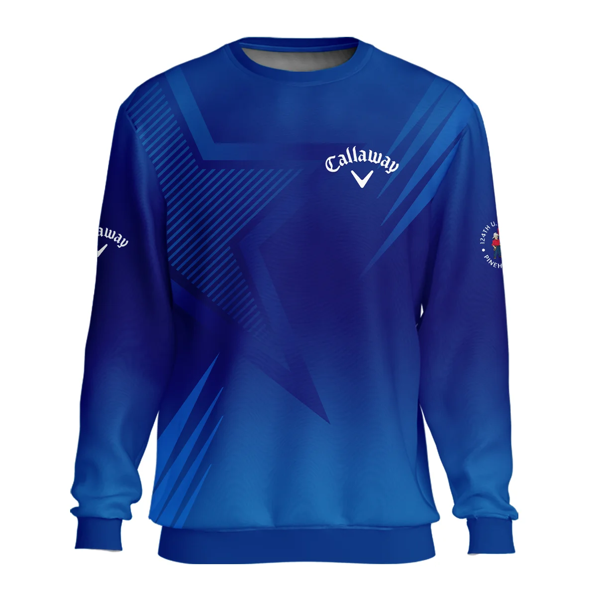 124th U.S. Open Pinehurst No.2 Callaway Unisex Sweatshirt Dark Blue Gradient Star Pattern Sweatshirt