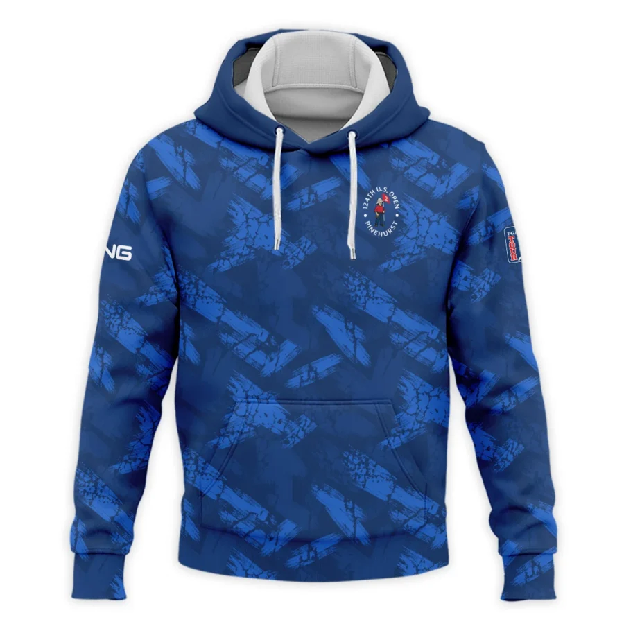 124th U.S. Open Pinehurst Ping Dark Blue Brush Pattern Hoodie Shirt Style Classic