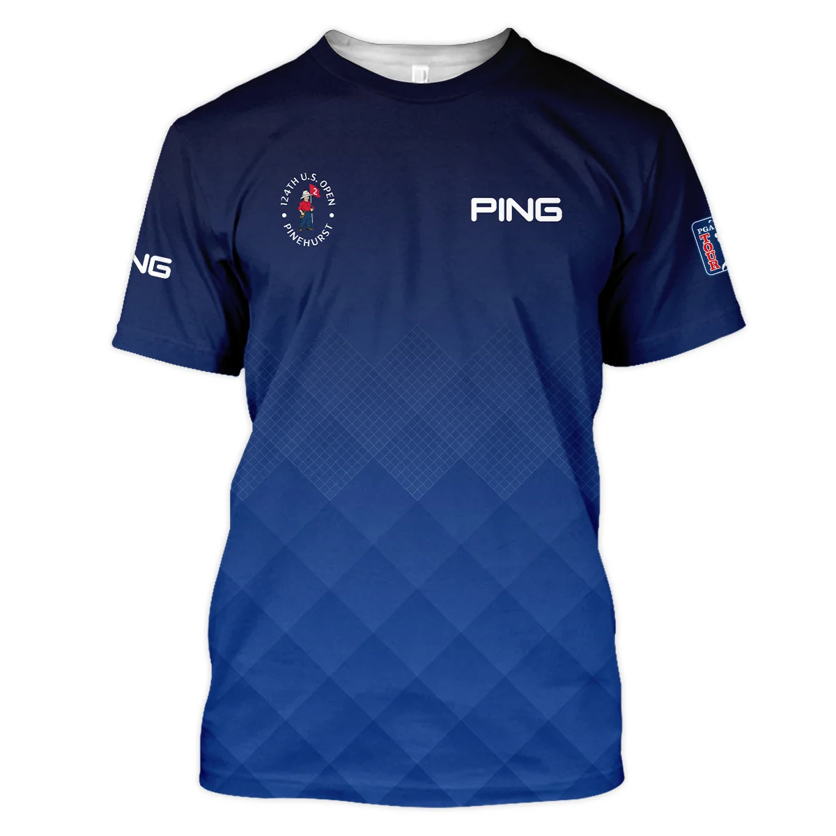 124th U.S. Open Pinehurst Ping Dark Blue Gradient Stripes Pattern Unisex T-Shirt Style Classic T-Shirt