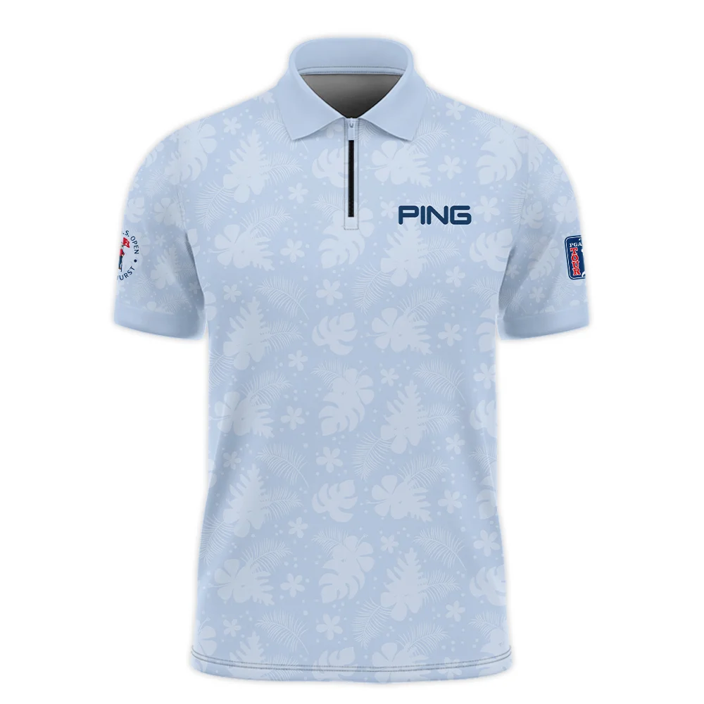 124th U.S. Open Pinehurst Ping Golf Hoodie Shirt Light Blue Pastel Floral Hawaiian Pattern All Over Print Hoodie Shirt