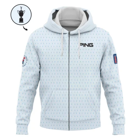 124th U.S. Open Pinehurst Ping Stand Colar Jacket Sports Pattern Cup Color Light Blue All Over Print Stand Colar Jacket