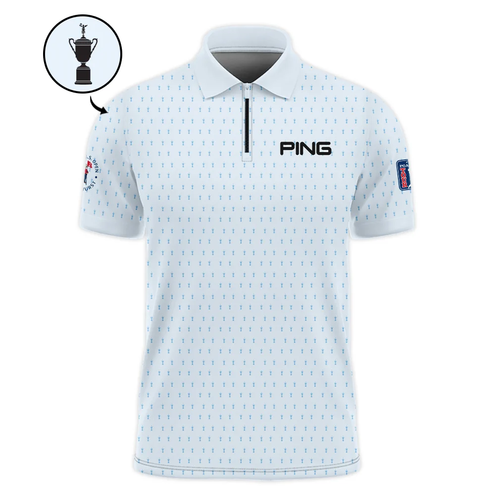 124th U.S. Open Pinehurst Ping Zipper Hoodie Shirt Sports Pattern Cup Color Light Blue All Over Print Zipper Hoodie Shirt