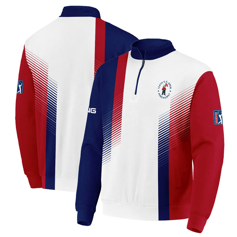 124th U.S. Open Pinehurst Sports Ping Sleeveless Jacket Golf Blue Red All Over Print Sleeveless Jacket