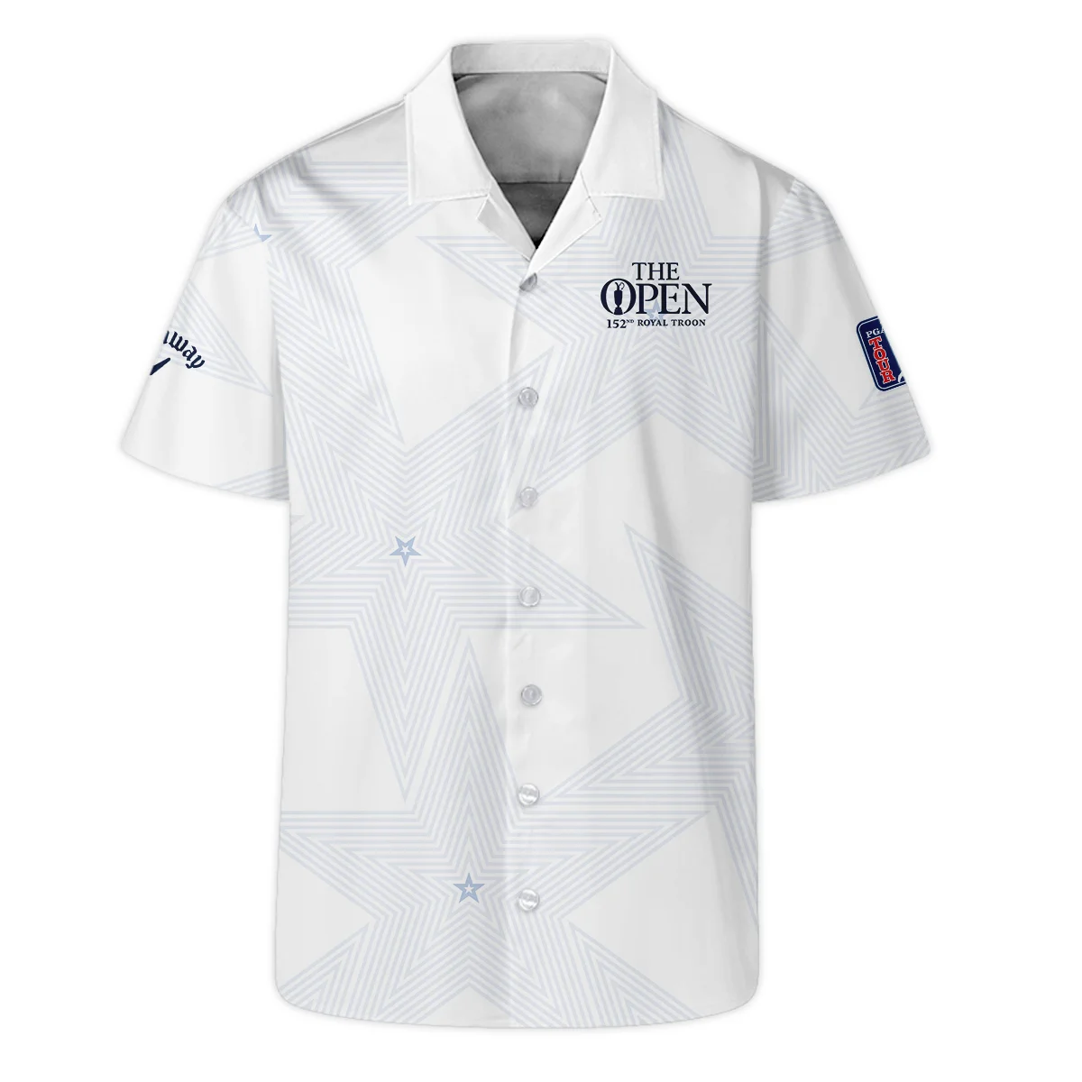 152nd The Open Championship Golf Callaway Hawaiian Shirt Stars White Navy Golf Sports All Over Print Oversized Hawaiian Shirt