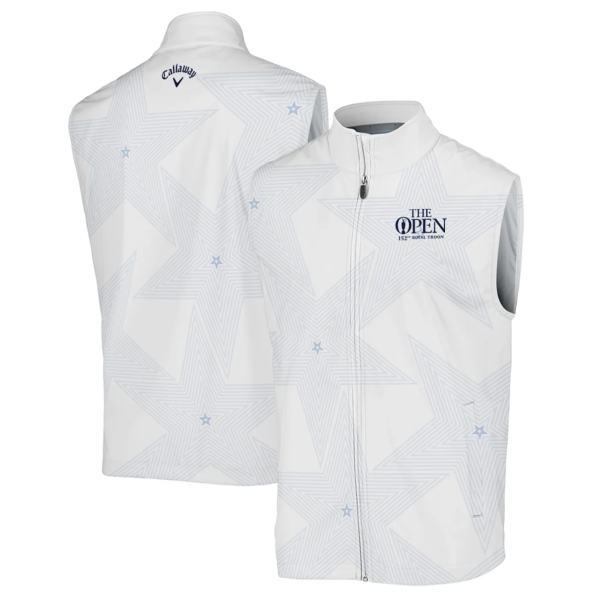 152nd The Open Championship Golf Callaway Sleeveless Jacket Stars White Navy Golf Sports All Over Print Sleeveless Jacket