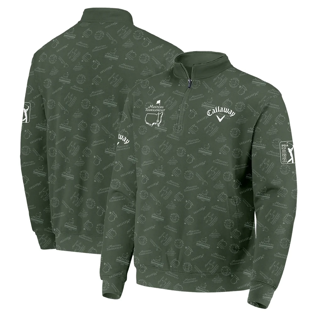2024 Golf Pattern Masters Tournament Callaway Unisex Sweatshirt Dark Green Pattern All Over Print Sweatshirt