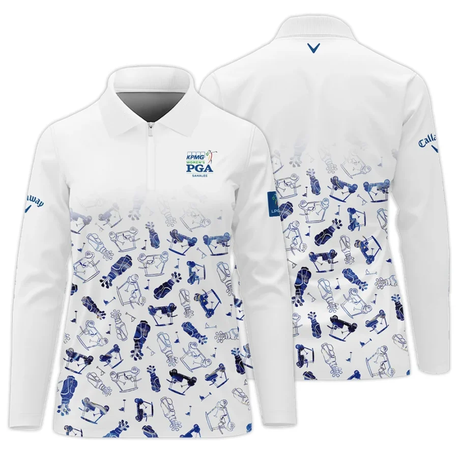 2024 KPMG Women's PGA Championship Golf Icon Abstract Callaway Zipper Long Polo Shirt