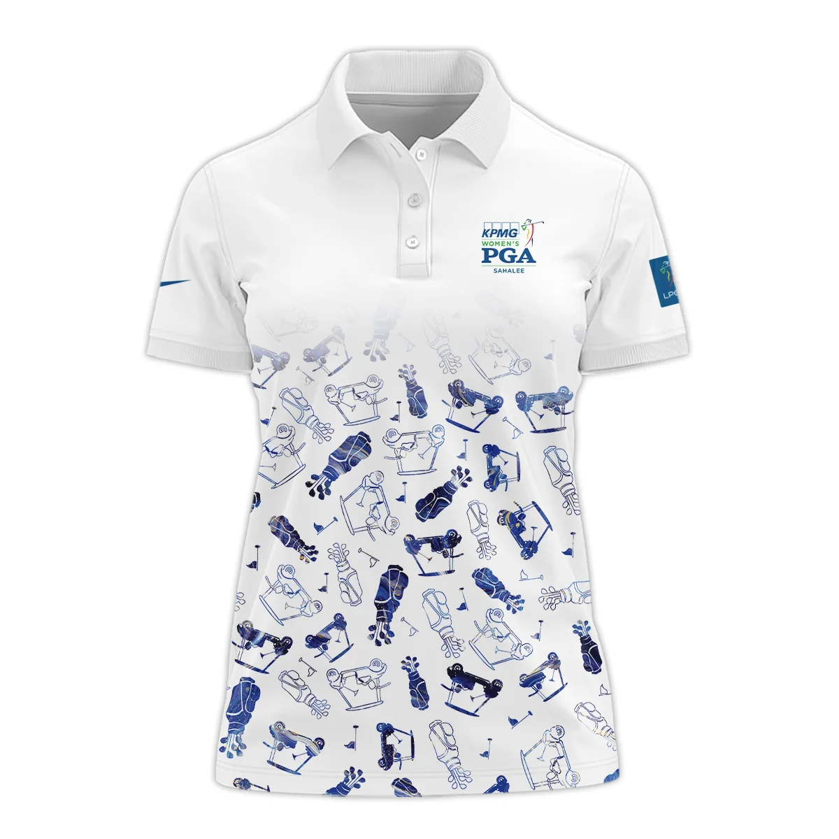 2024 KPMG Women's PGA Championship Golf Icon Abstract Nike Zipper Sleeveless Polo Shirt