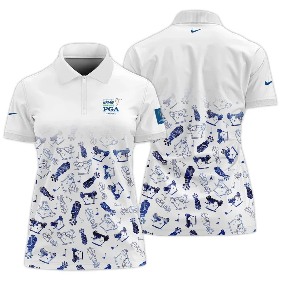 2024 KPMG Women's PGA Championship Golf Icon Abstract Nike Zipper Short Polo Shirt