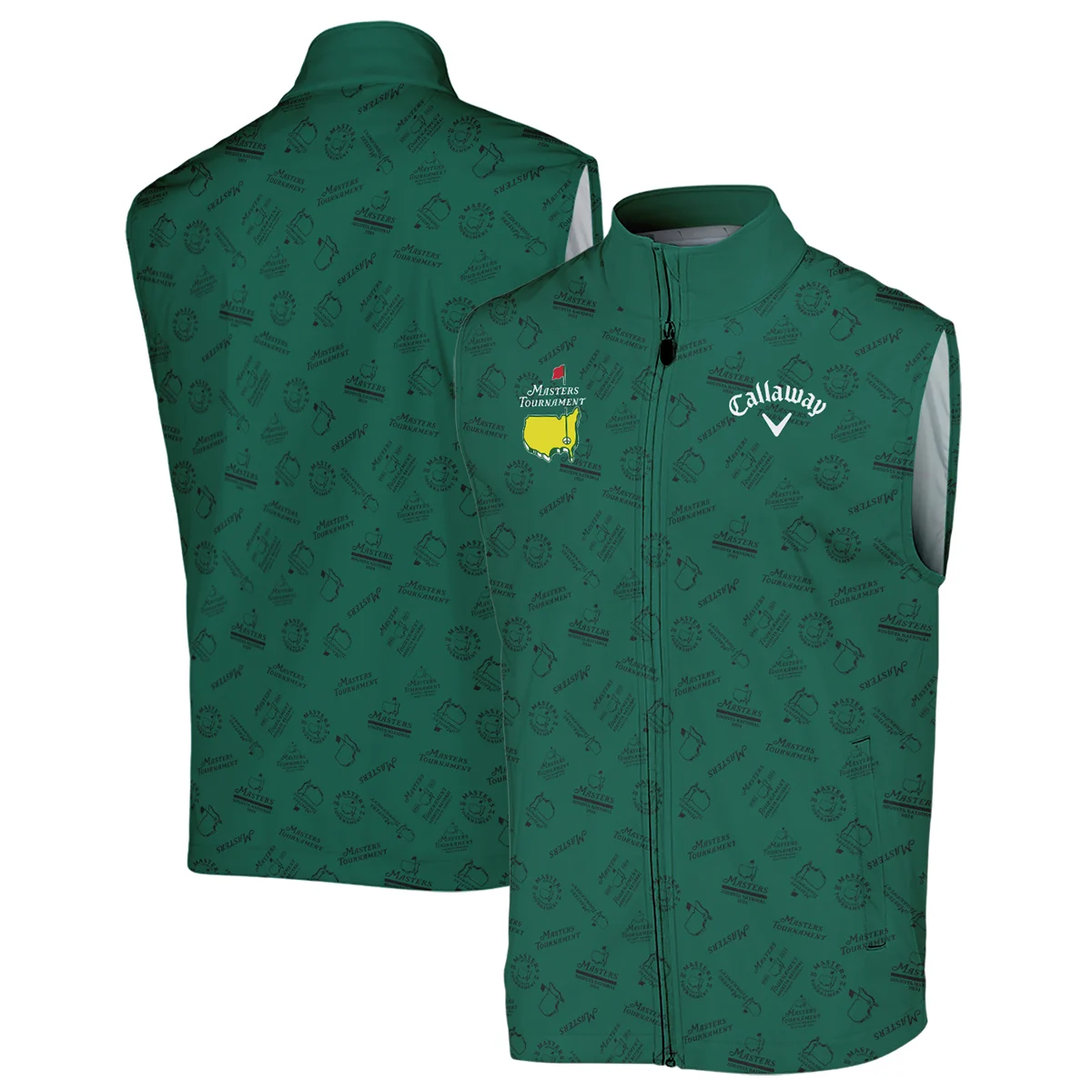 2024 Masters Tournament Callaway Long Polo Shirt Sports Green Color Pattern All Over Print Long Polo Shirt For Men