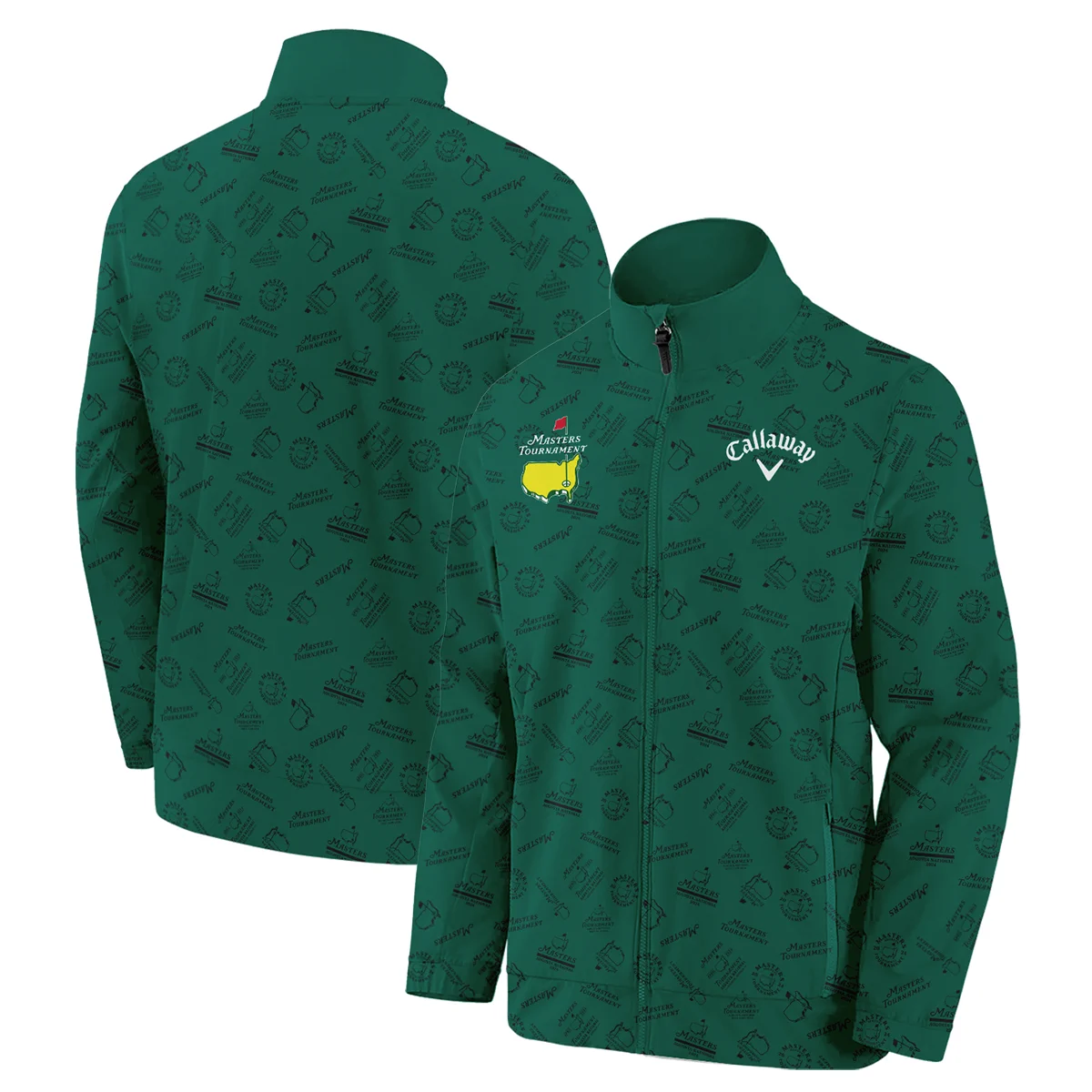 2024 Masters Tournament Callaway Stand Colar Jacket Sports Green Color Pattern All Over Print Stand Colar Jacket