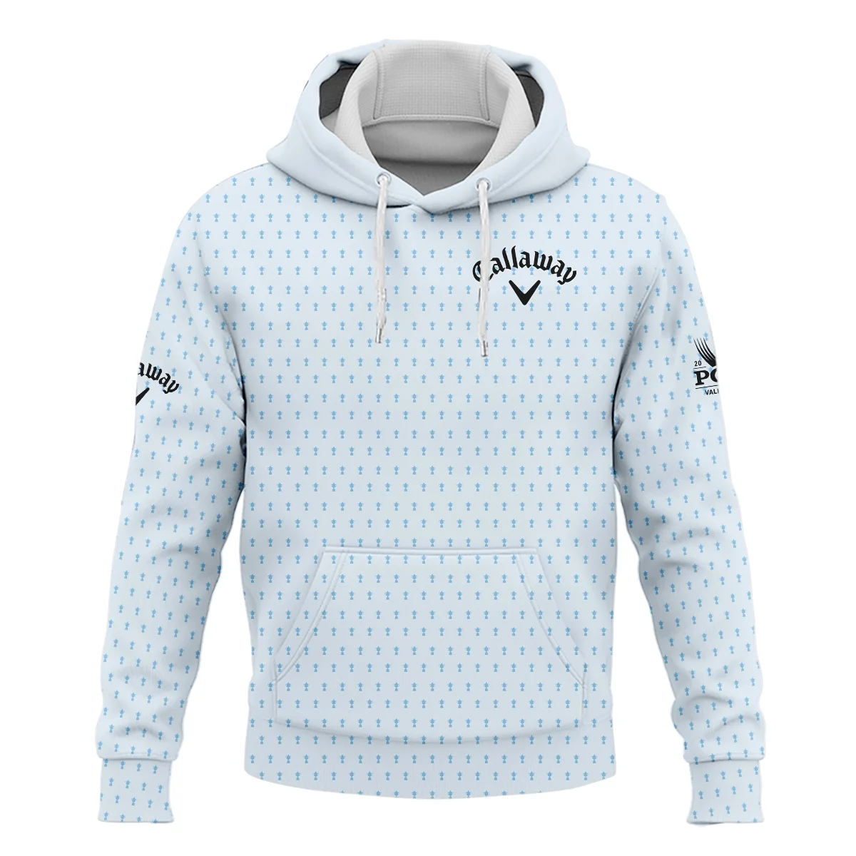 2024 PGA Championship Callaway Golf Hoodie Shirt Light Blue Pastel Golf Cup Pattern All Over Print Hoodie Shirt