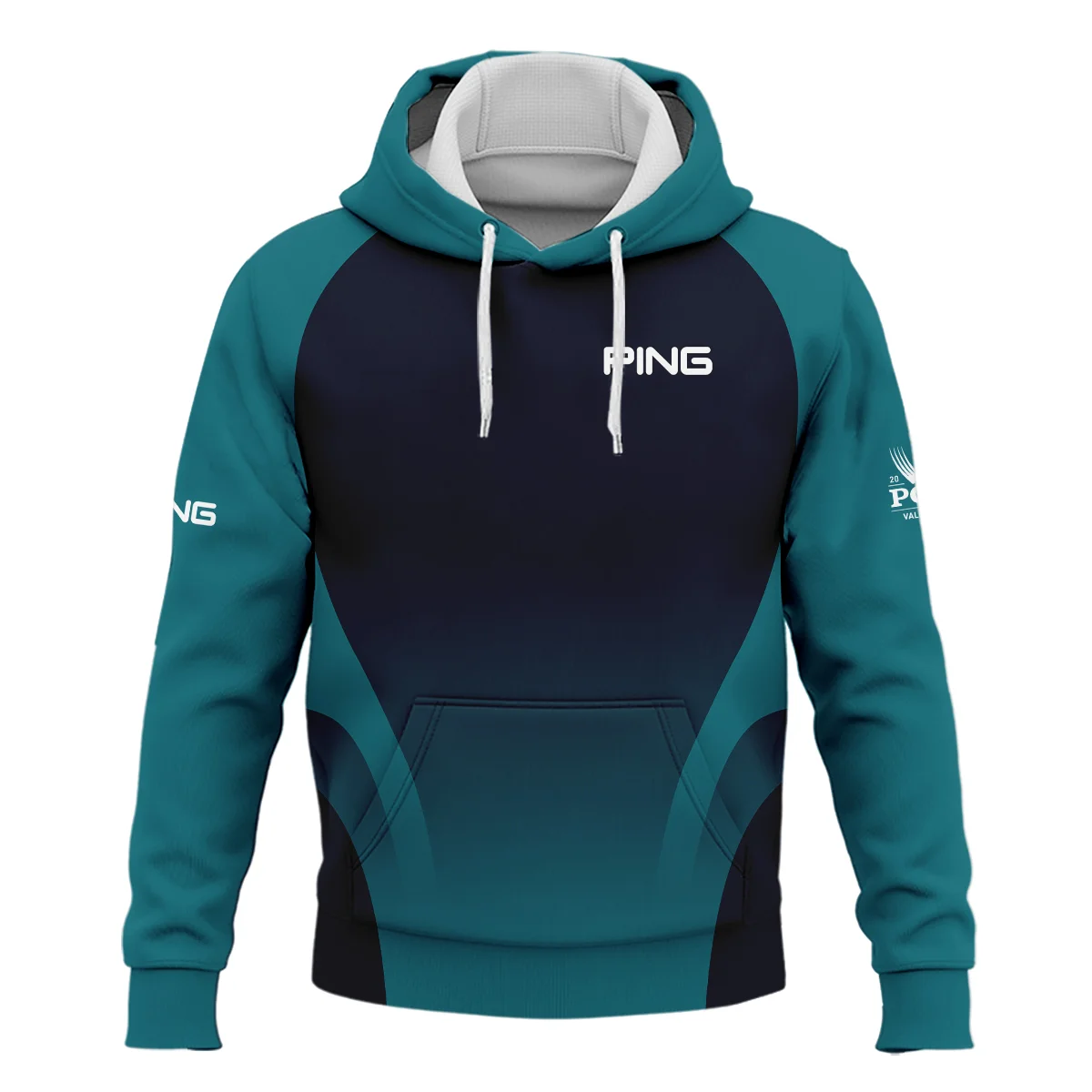 2024 PGA Championship Ping Golf Hoodie Shirt Dark Cyan Very Dark Blue Gradient Golf Sports All Over Print Hoodie Shirt