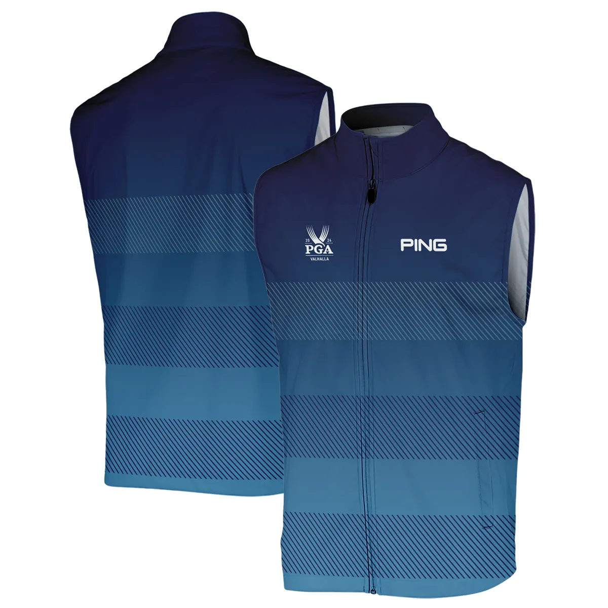 2024 PGA Championship Ping Hoodie Shirt Dark Blue Gradient Pattern All Over Print Hoodie Shirt