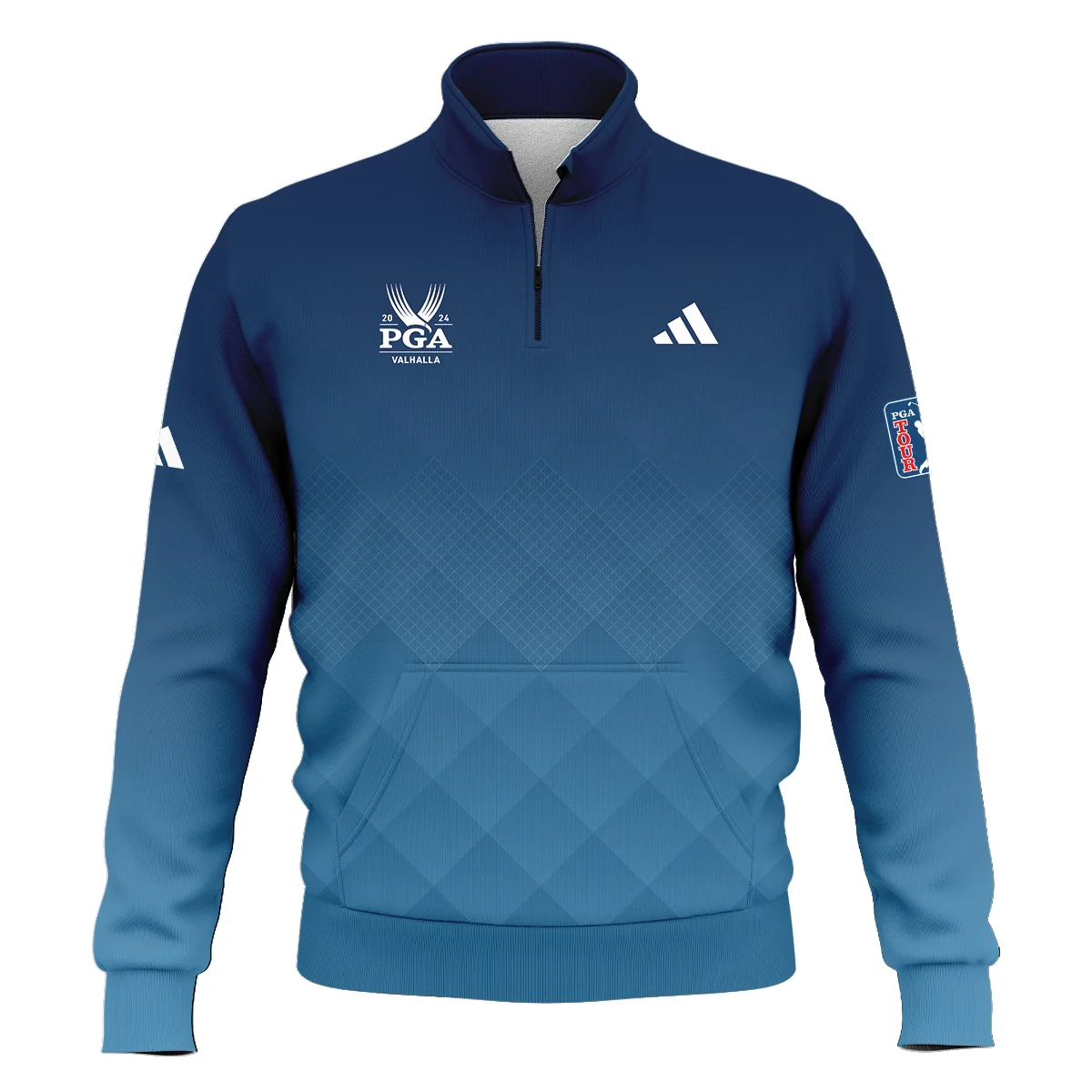 2024 PGA Championship Valhalla Adidas Blue Gradient Abstract Stripes  Hawaiian Shirt Style Classic Oversized Hawaiian Shirt