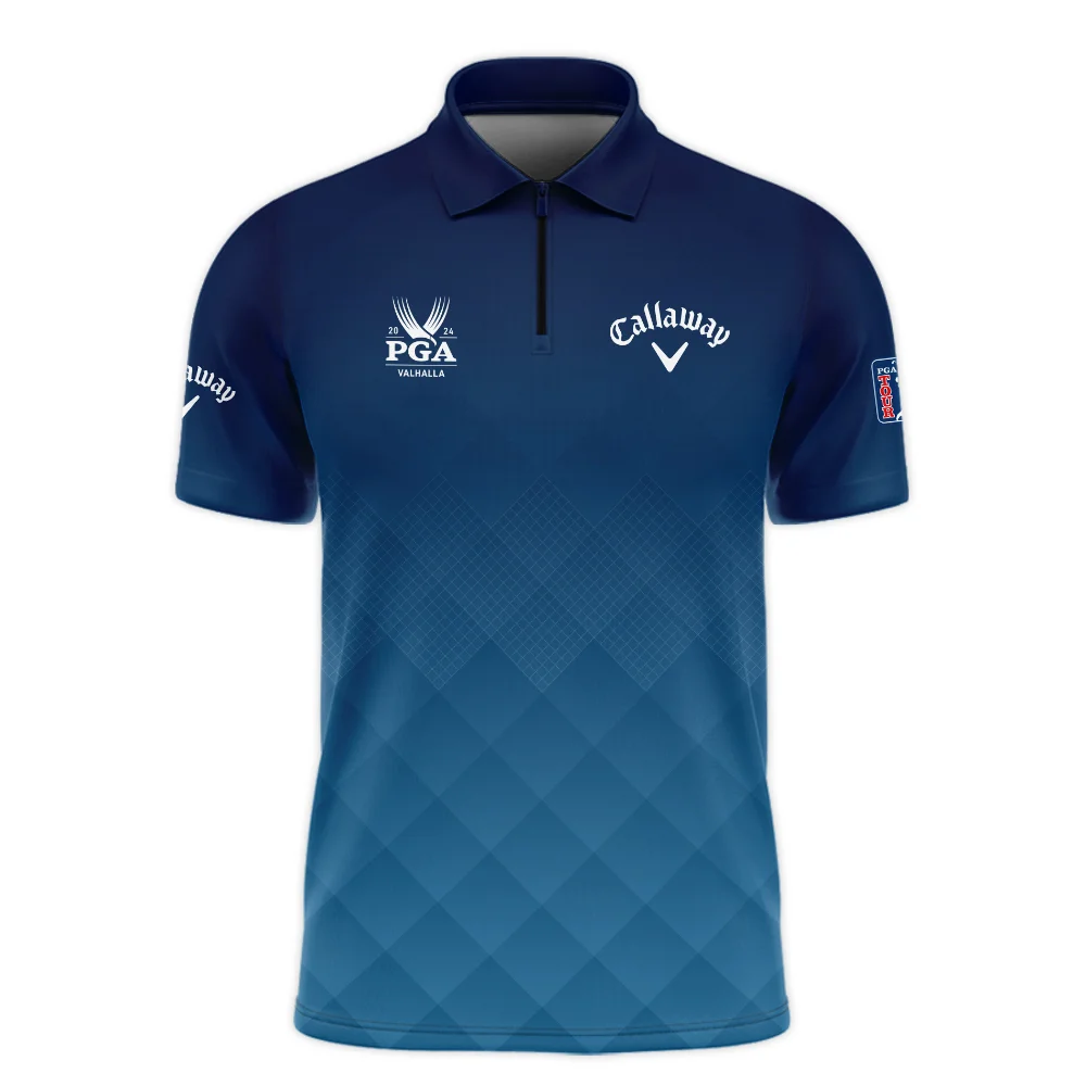 2024 PGA Championship Valhalla Callaway Blue Gradient Abstract Stripes  Polo Shirt Style Classic Polo Shirt For Men