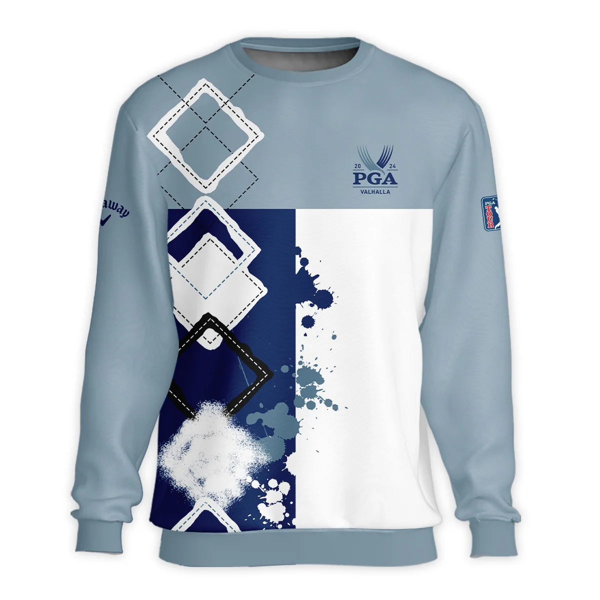2024 PGA Championship Valhalla Callaway Blue White Brush Line Polo Shirt Style Classic Polo Shirt For Men