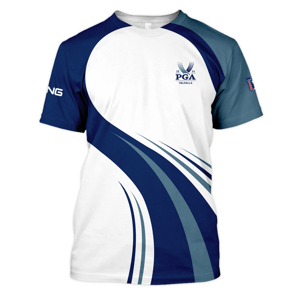 2024 PGA Championship Valhalla Golf Blue Wave Pattern Ping Unisex T-Shirt Style Classic T-Shirt