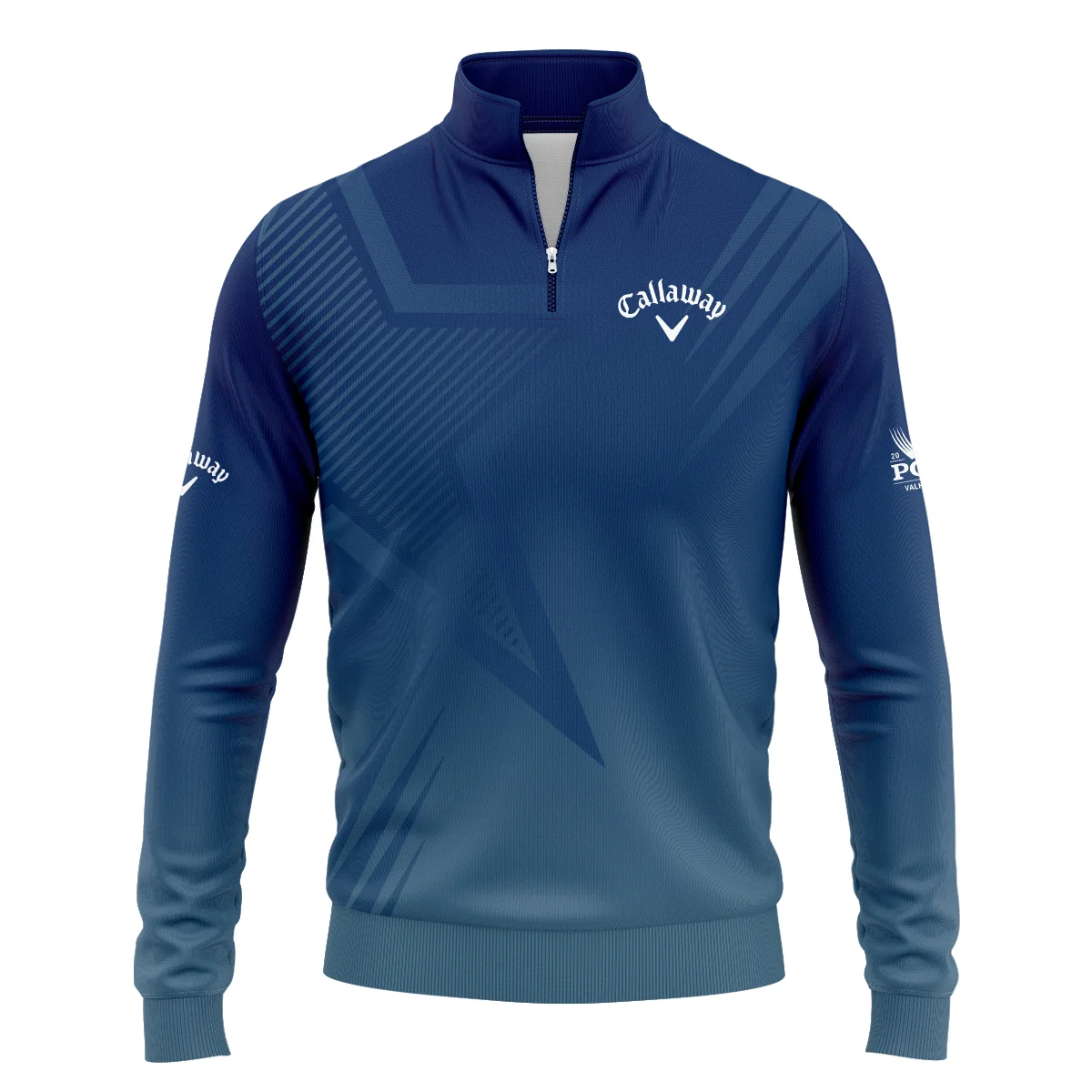 2024 PGA Championship Valhalla Golf Sport Callaway Quarter-Zip Jacket Star Blue Gradient Straight Pattern Quarter-Zip Jacket