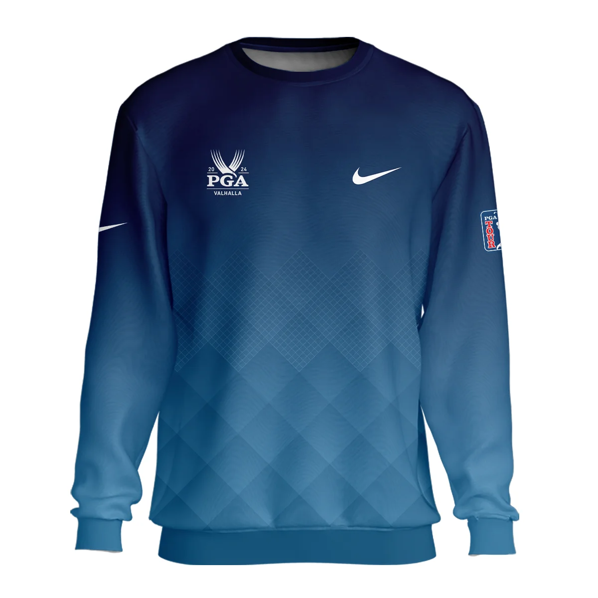 2024 PGA Championship Valhalla Nike Blue Gradient Abstract Stripes  Unisex Sweatshirt Style Classic Sweatshirt