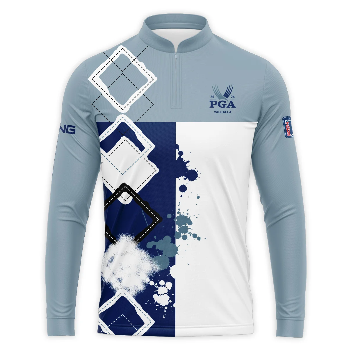 2024 PGA Championship Valhalla Ping Blue White Brush Line Sleeveless Jacket Style Classic Sleeveless Jacket