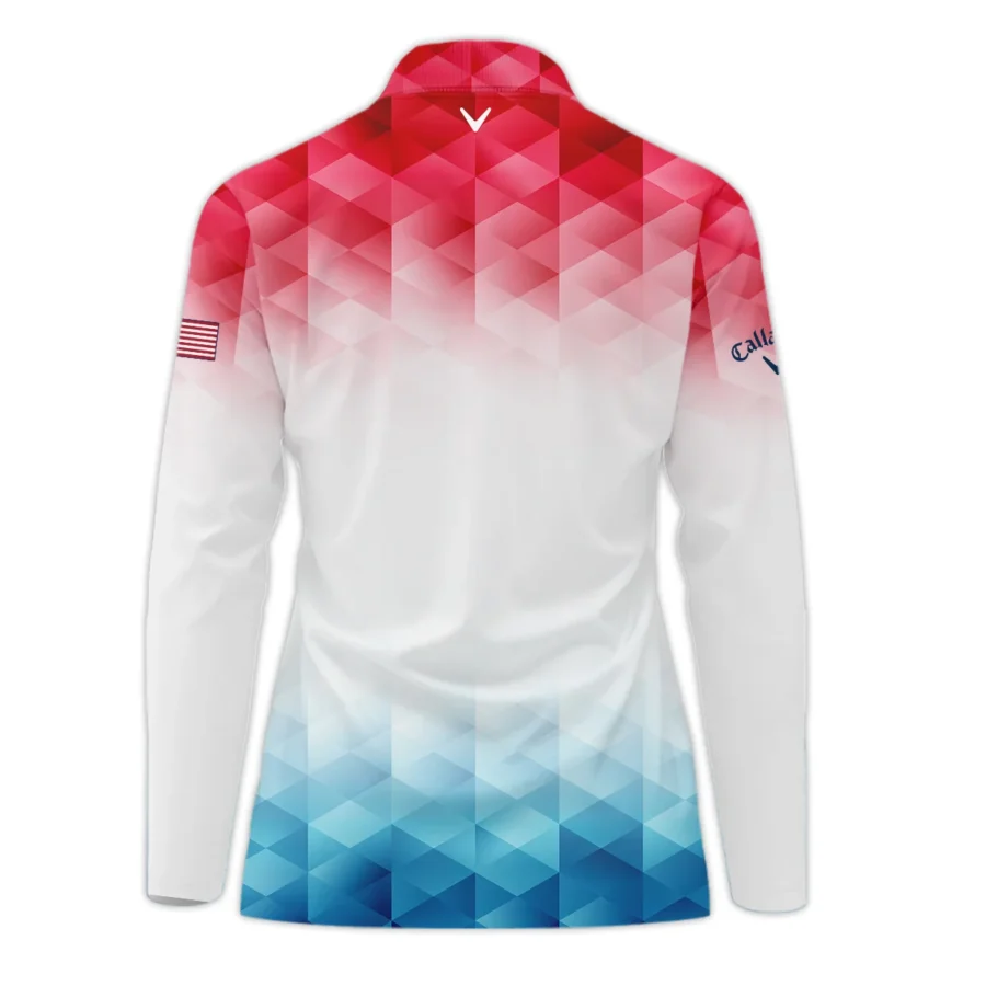 79th U.S. Women’s Open Lancaster Callaway Blue Red Abstract Long Polo Shirt