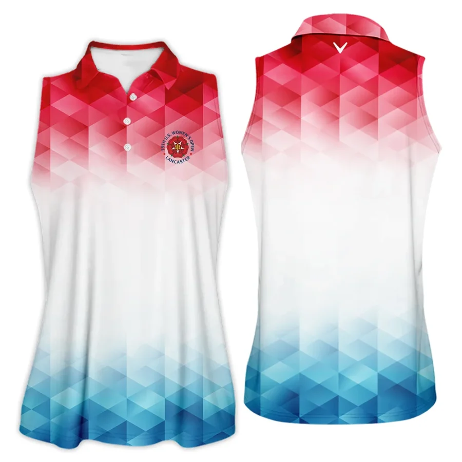 79th U.S. Women’s Open Lancaster Callaway Blue Red Abstract Sleeveless Polo Shirt