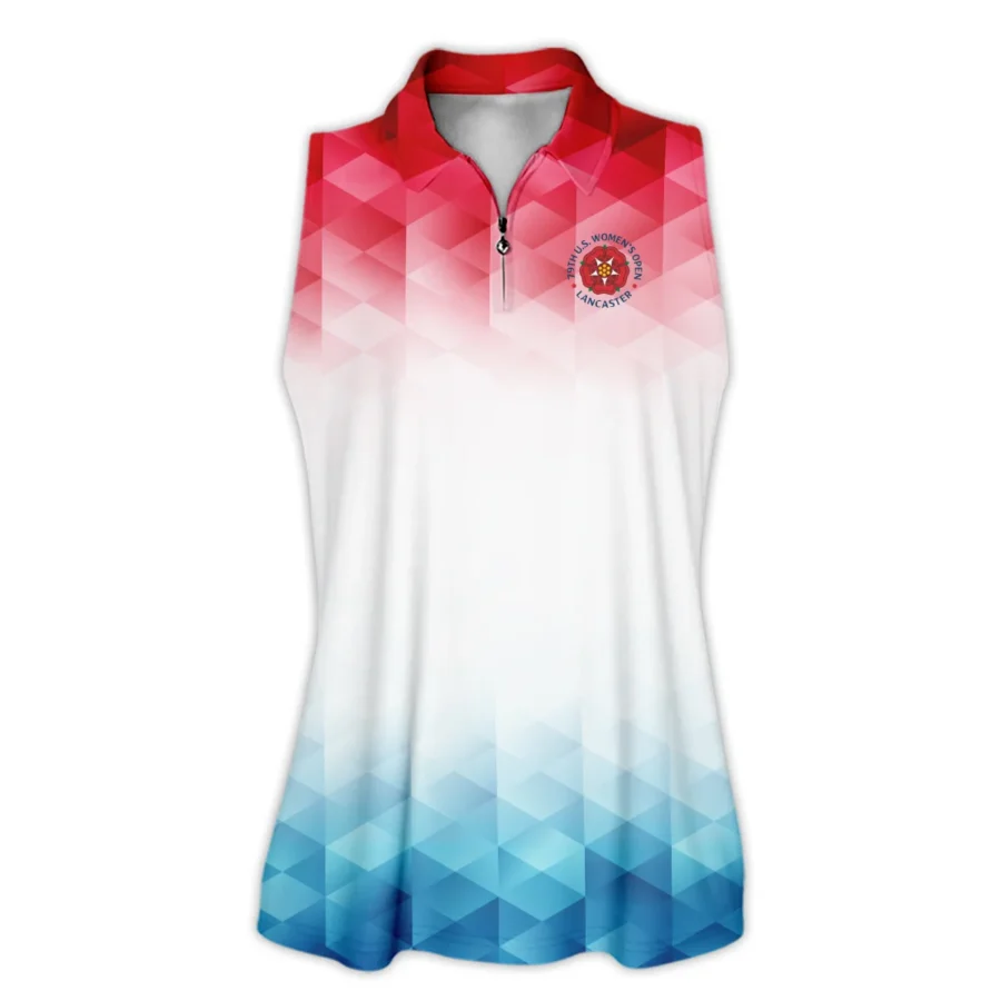 79th U.S. Women’s Open Lancaster Callaway Blue Red Abstract Zipper Sleeveless Polo Shirt