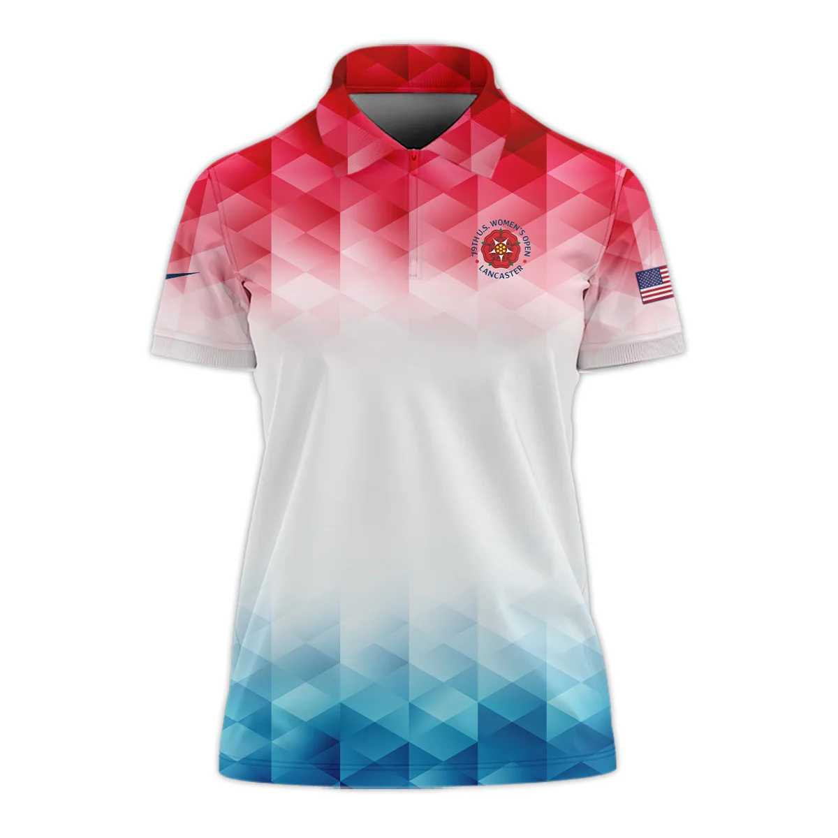 79th U.S. Women’s Open Lancaster Nike Blue Red Abstract Sleeveless Polo Shirt